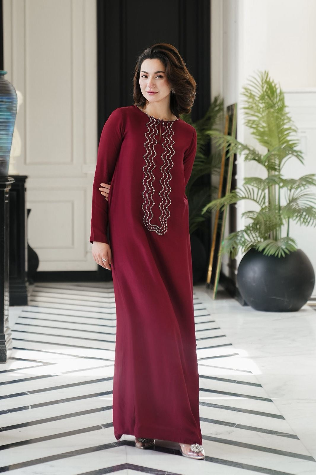 Lulusar Maroon Formal Silk Wear WQ-0093-25 B&A Apparels Lulusar Maroon Formal Silk Wear WQ-0093-25 B&A Apparels