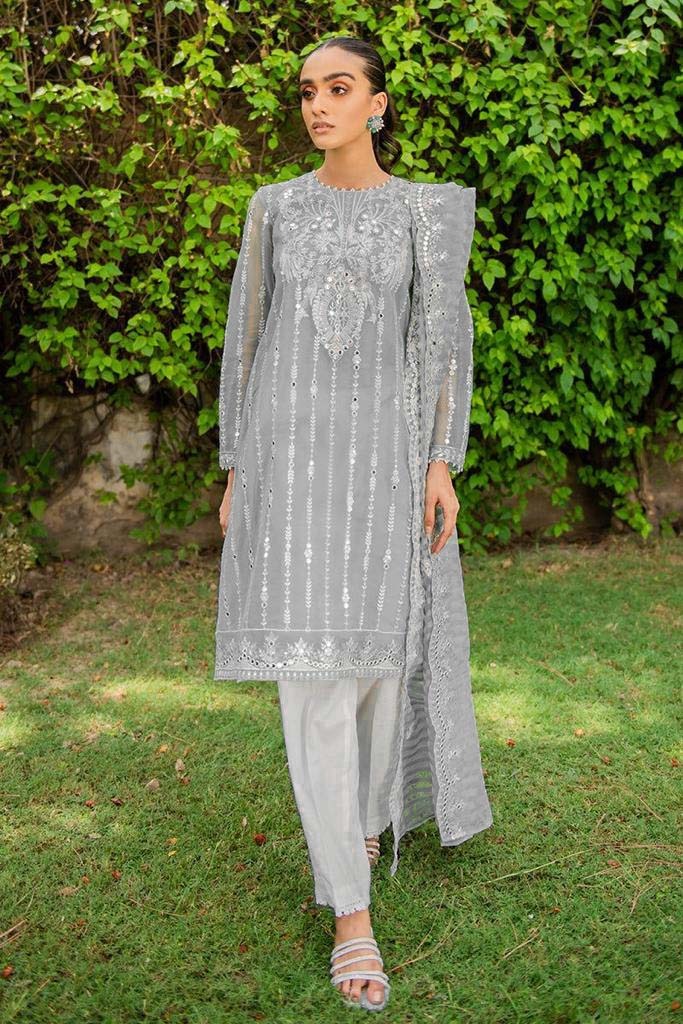 Grey fancy hot sale dresses pakistani