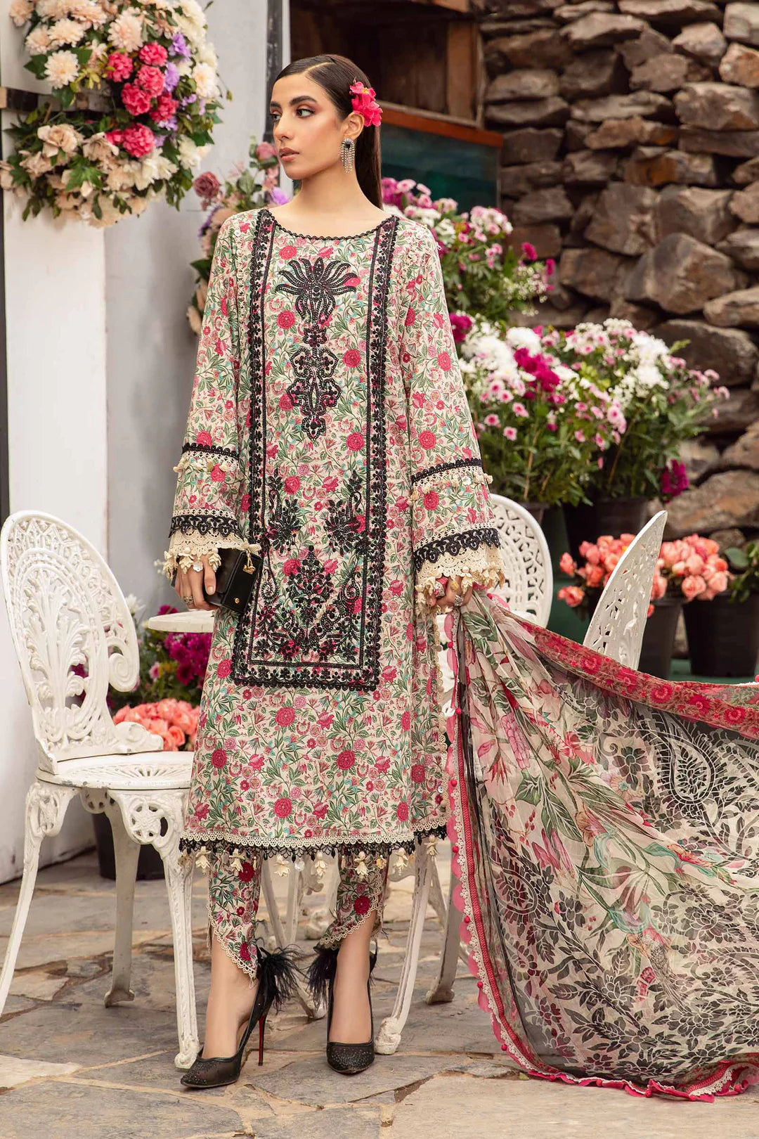 Maria B Mprint Lawn 13-A OF-24 – B&A Apparels